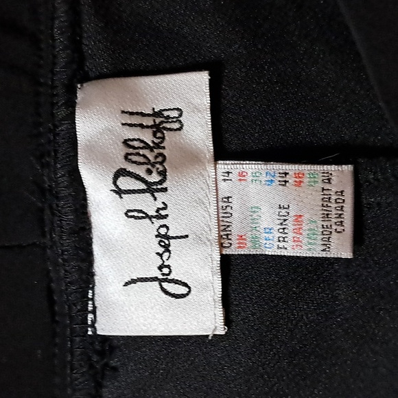 Joseph Ribkoff Black Lined Split Ankle Pull-On Pants Women’s Size 14 Stretch - Picture 7 of 7